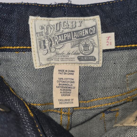 Rugby Ralph Lauren Y2K Denim Micro Mini Skirt Size 28 Dark Wash Vintage - Picture 3 of 10